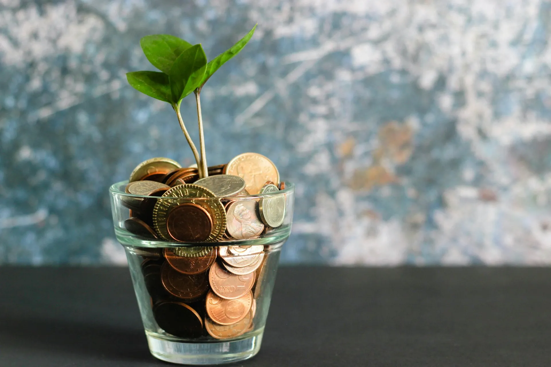 Money in a glass jar