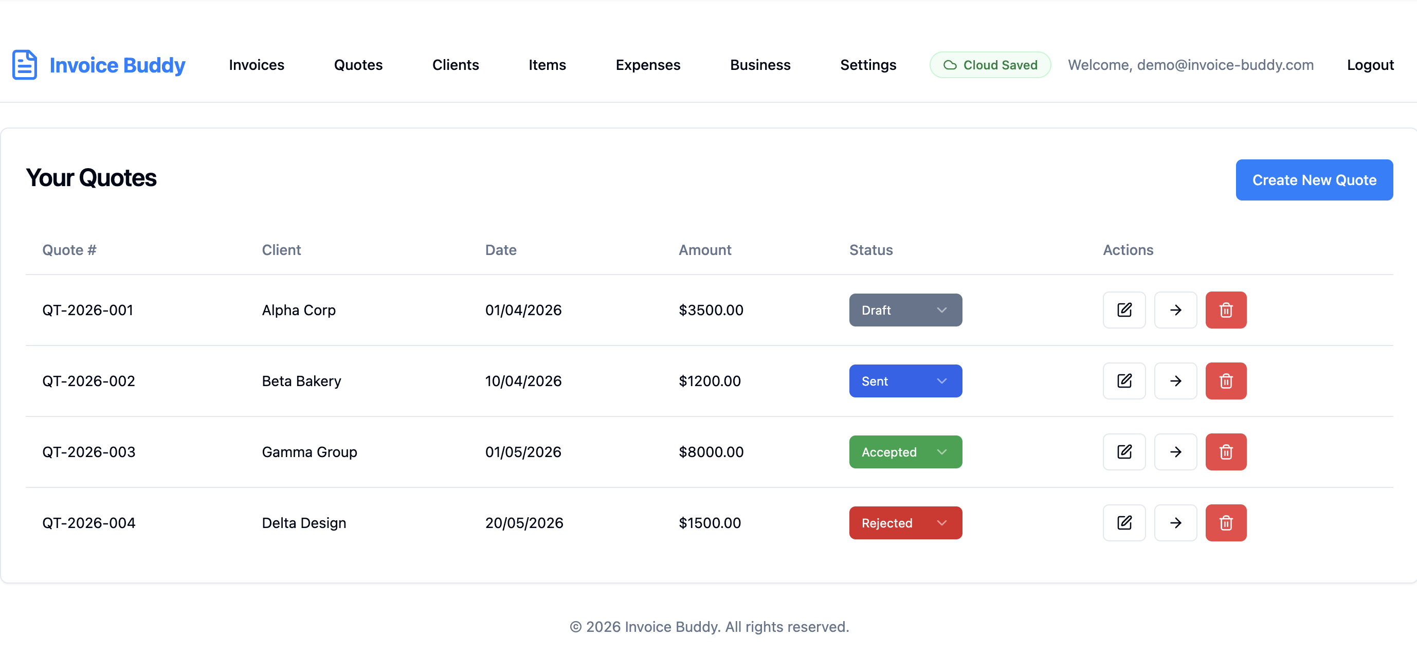 Quotes Dashboard