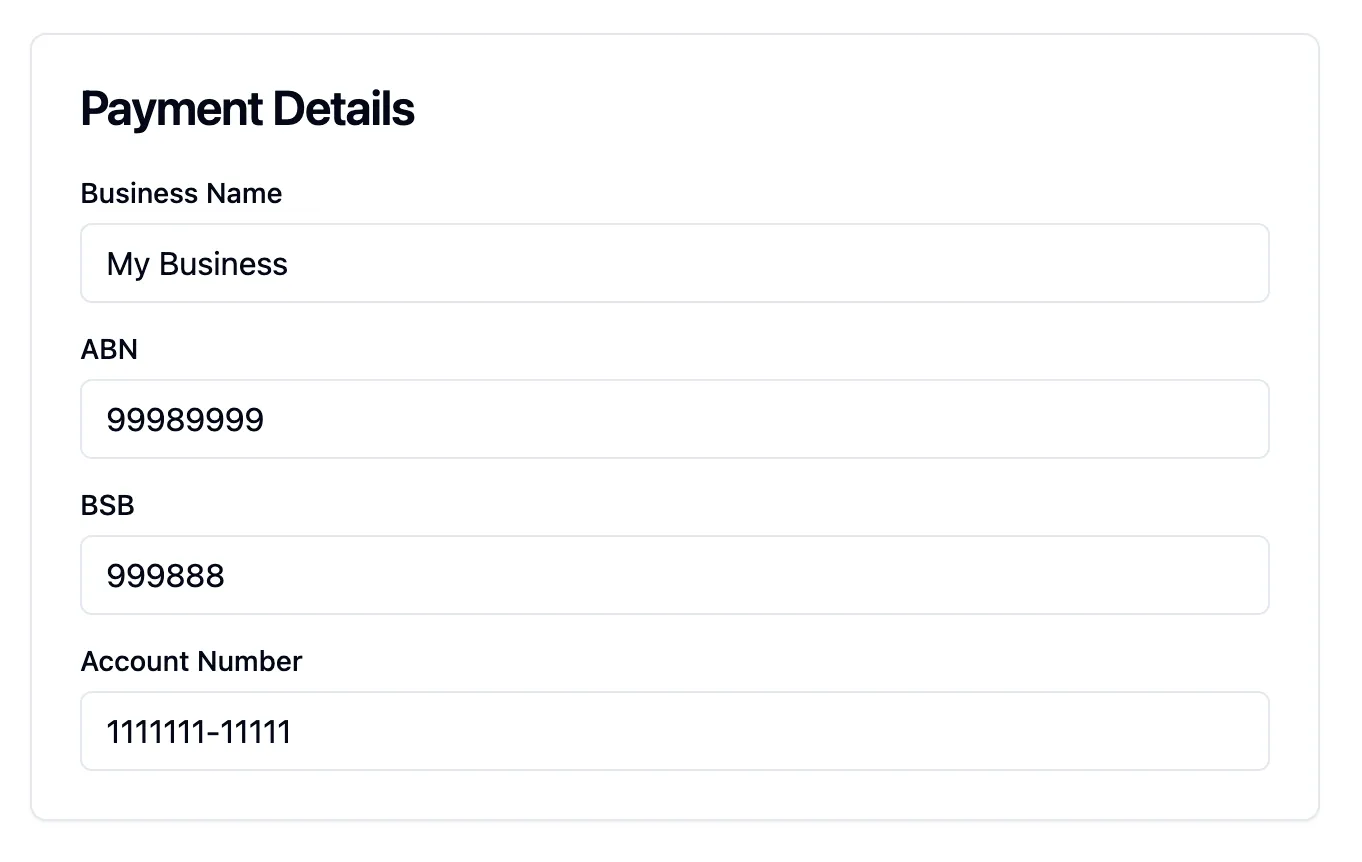 Invoice Buddy Step 4 - Set Invoice Details